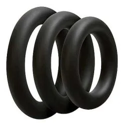 Doc Johnson - Optimale OptiMALE C-Ring 3 Set Black Thick