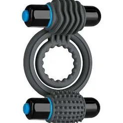 Doc Johnson - Optimale OptiMALE – Vibrating Double C-Ring – Grey