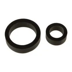 Doc Johnson - TitanMen Titanmen – Silicone Cock Rings – Double Pack Black