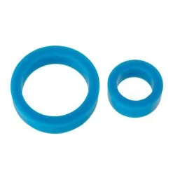 Doc Johnson - TitanMen Titanmen – Silicone Cock Rings – Double Pack Blue