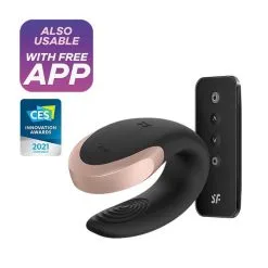 Satisfyer Double Love Luxury Partner Vibrator – Black