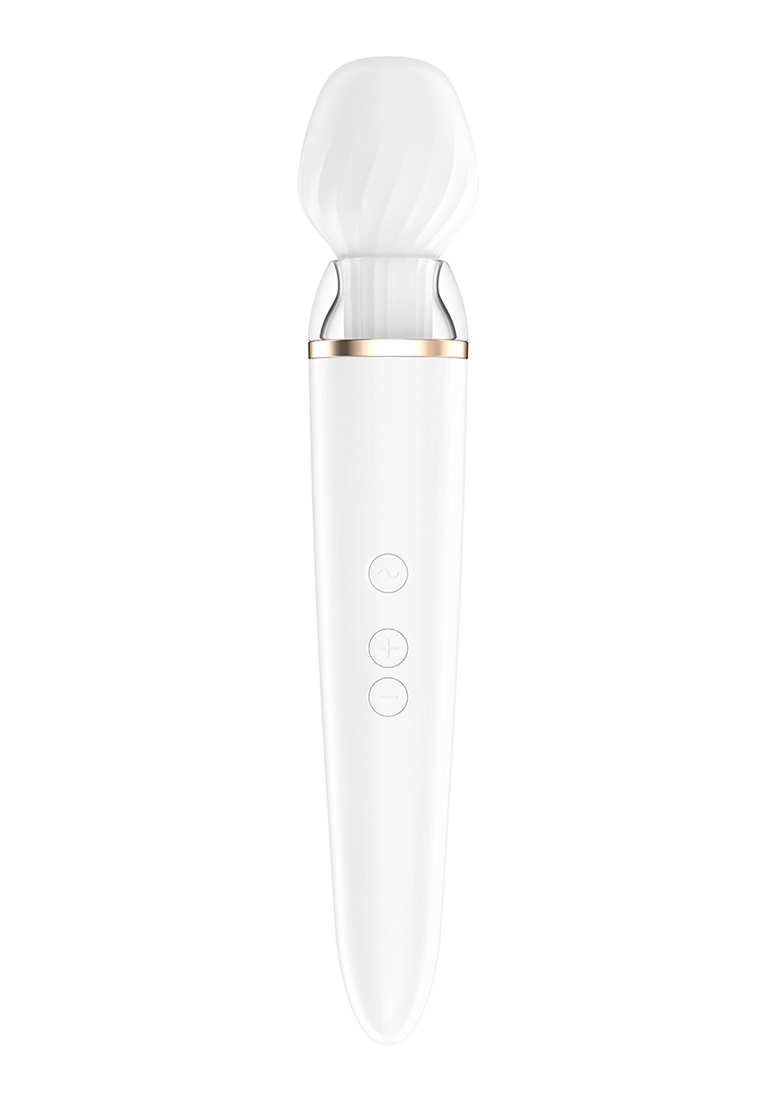 Satisfyer Double Wand-er Wand Vibrator – White 3 Satisfyer Double Wand-er Wand Vibrator – White