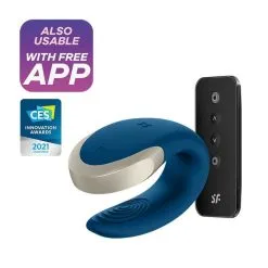 Satisfyer Double Love Luxury Partner Vibrator – Blue