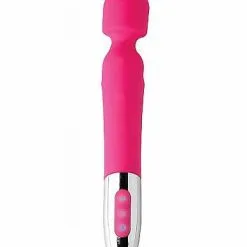 XR Brands - Wand Essentials Rotating Silicone Wand With Massage Beads – Pink