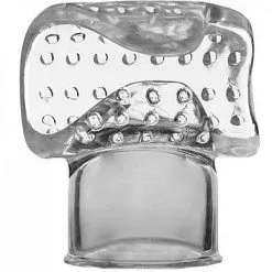 XR Brands - Wand Essentials Vibra-Stroke Masturbator Wand Attachment – Transparent