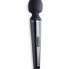 XR Brands - Wand Essentials Diamond Head- 11X Silicone Wand Massager – Black -Vibrators Sales AG263 1