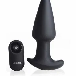 XR Brands - Rimmers Gyro R 10X Curved Rimming Plug With RC – Black