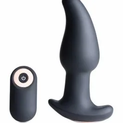 XR Brands - Rimmers Gyro M 10X Curved Rimming Plug With RC – Black