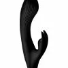 XR Brands - Wonder Vibes 7X Bendable Silicone Rabbit Vibrator – Black