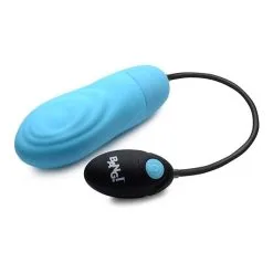 XR Brands, Bang 7X Pulsing Rechargeable Silicone Bullet – Blue
