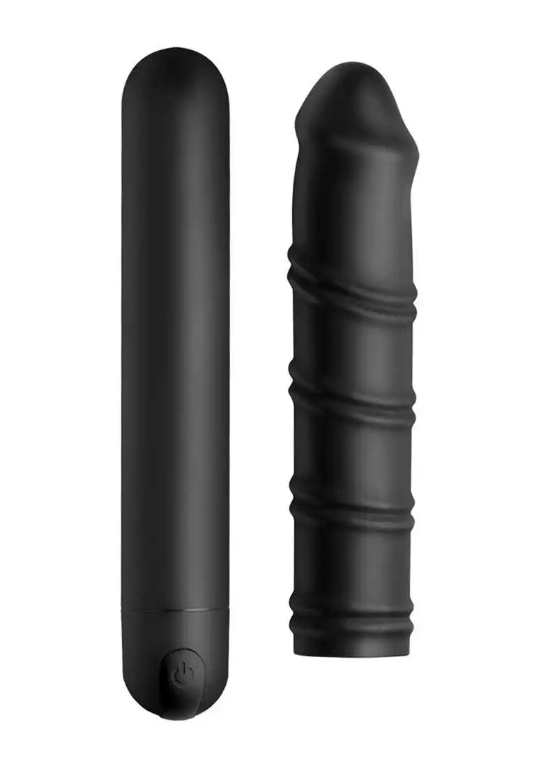XR Brands, Bang XL Bullet & Swirl Silicone Sleeve – Black 3 XR Brands, Bang XL Bullet & Swirl Silicone Sleeve – Black