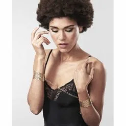 Bijoux Indiscrets - Accessories Of Passion Desir Métallique – Gold Metallic Mesh Handcuffs