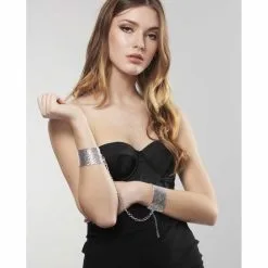 Bijoux Indiscrets - Accessories Of Passion Desir Métallique – Silver Metallic Mesh Handcuffs