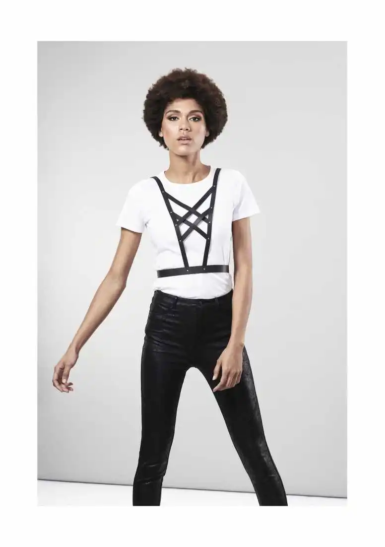 Bijoux Indiscrets - Maze MAZE – Cross Cleavage Harness – Black – OS 2 Bijoux Indiscrets - Maze MAZE – Cross Cleavage Harness – Black – OS