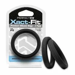 Perfectfitbrand #19 Xact-Fit Cockring 2-Pack – Black