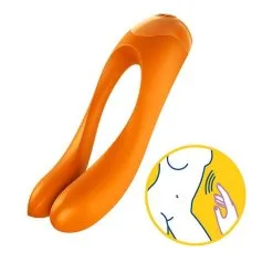 Satisfyer Candy Cane Finger Vibrator – Orange