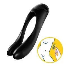 Satisfyer Candy Cane Finger Vibrator – Black