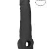 Shots - RealRock - Skin Penis Sleeve 9″ – Black