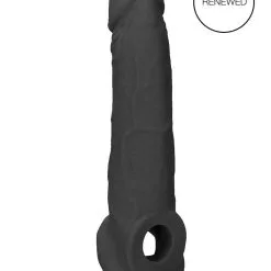Shots - RealRock - Skin Penis Sleeve 9″ – Black