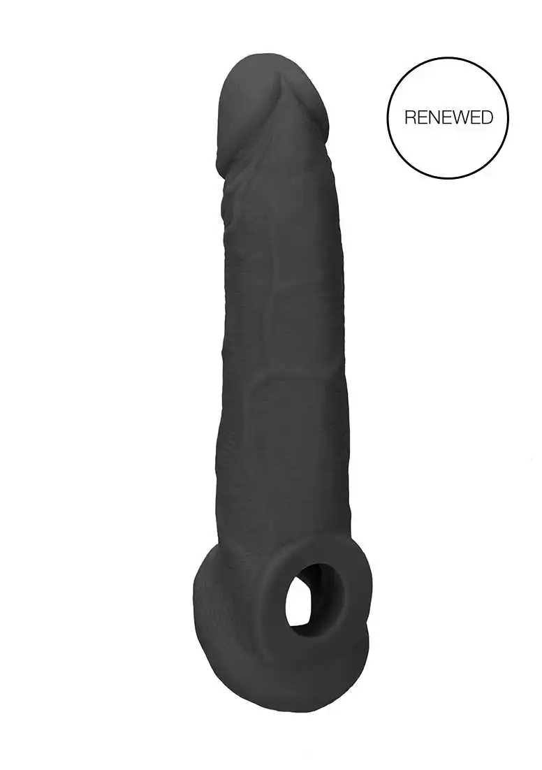 Shots - RealRock - Skin Penis Sleeve 9″ – Black 2 Shots - RealRock - Skin Penis Sleeve 9″ – Black